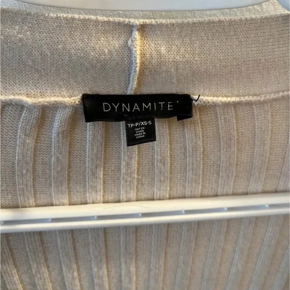 Dynamite Beige Ribbed Lounge Set - Picture 3 of 4